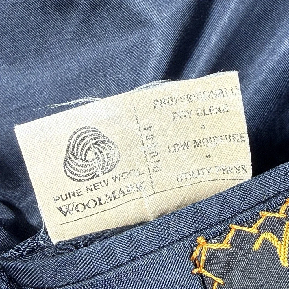 Vintage Burberry London Men's Navy Wool Blazer Jacket 44XL Gold Buttons USA